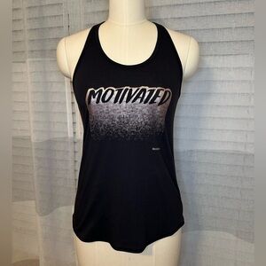 Reebok Black Motivated Graphic Tank Top